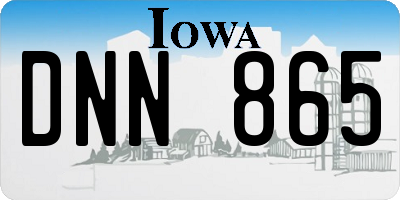 IA license plate DNN865