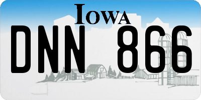 IA license plate DNN866