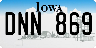 IA license plate DNN869