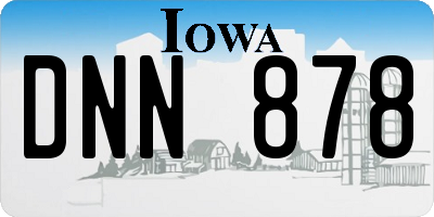 IA license plate DNN878