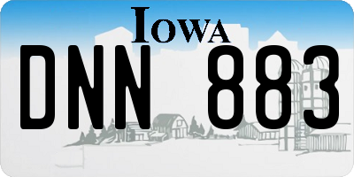 IA license plate DNN883