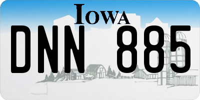 IA license plate DNN885