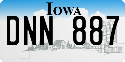 IA license plate DNN887