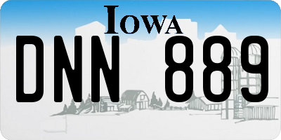 IA license plate DNN889