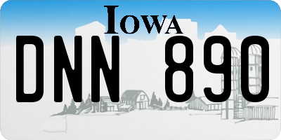 IA license plate DNN890