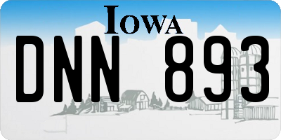 IA license plate DNN893