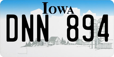 IA license plate DNN894