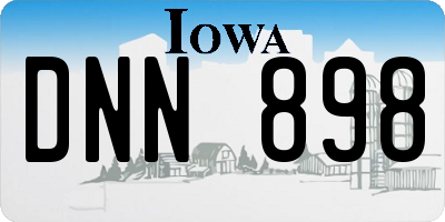 IA license plate DNN898