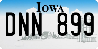 IA license plate DNN899