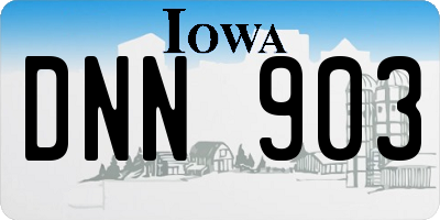 IA license plate DNN903