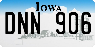 IA license plate DNN906