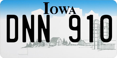 IA license plate DNN910