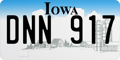 IA license plate DNN917