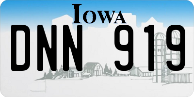 IA license plate DNN919