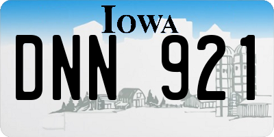 IA license plate DNN921