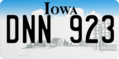 IA license plate DNN923