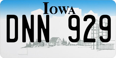 IA license plate DNN929