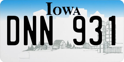 IA license plate DNN931