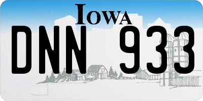 IA license plate DNN933