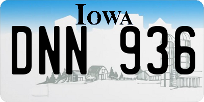 IA license plate DNN936