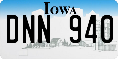 IA license plate DNN940