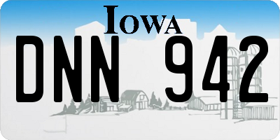 IA license plate DNN942