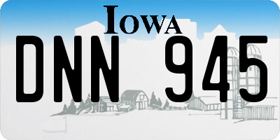 IA license plate DNN945