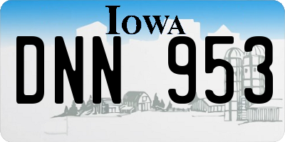 IA license plate DNN953