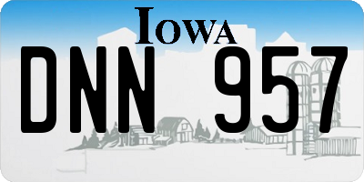 IA license plate DNN957