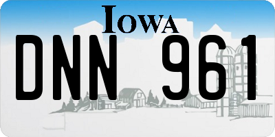 IA license plate DNN961