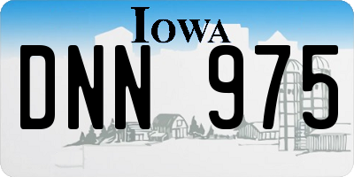 IA license plate DNN975