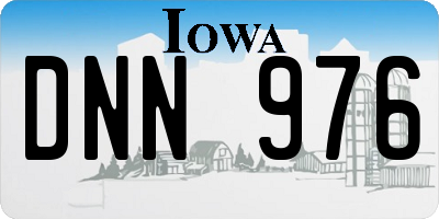 IA license plate DNN976