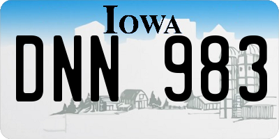 IA license plate DNN983