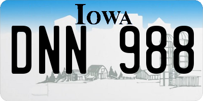 IA license plate DNN988