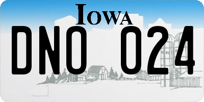 IA license plate DNO024