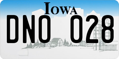 IA license plate DNO028
