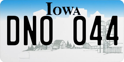 IA license plate DNO044