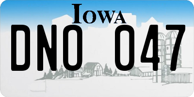 IA license plate DNO047