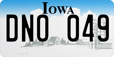 IA license plate DNO049