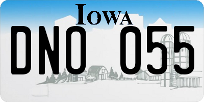 IA license plate DNO055