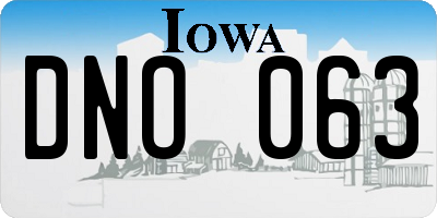 IA license plate DNO063
