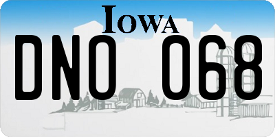 IA license plate DNO068