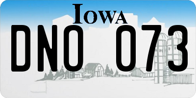 IA license plate DNO073