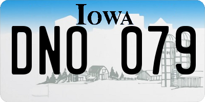IA license plate DNO079