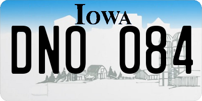 IA license plate DNO084