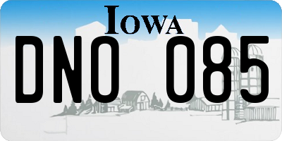 IA license plate DNO085