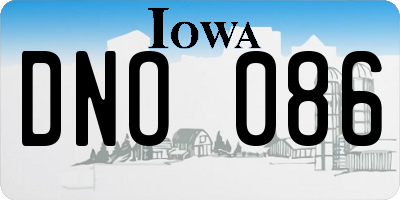 IA license plate DNO086