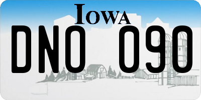 IA license plate DNO090