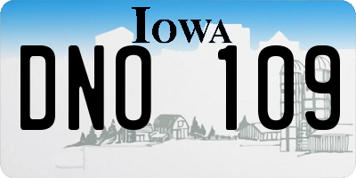 IA license plate DNO109