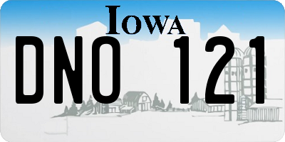IA license plate DNO121